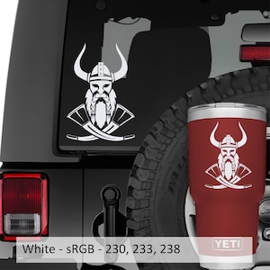 Norse Viking Horns Skol Vinyl Decal | Nordic Mythology Sticker for Car, Laptop, Tumbler, Toolbox | Viking Heritage Gift
