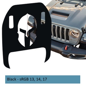 Spartan Helmet Clawed Foot Hood Vinyl Hood Decal Set