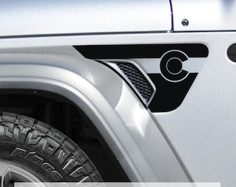Colorado Flag Fender Vent Vinyl Decal - Fits Jeep Wrangler JL/Jeep Gladiator JT 2018+