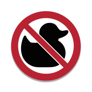 No Ducks Vinyl Sticker Funny Decal Anti Ducking Sticker for Car SUV Laptop Cooler or Toolbox Waterproof Offroad Gift