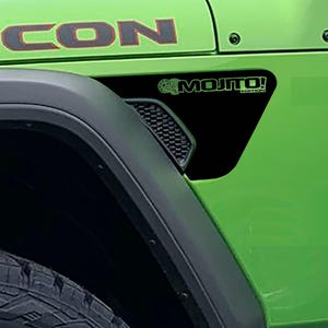 Decalcomania per prese d'aria del parafango Mojito Edition adatta per Jeep Wrangler JL Gladiator JT 2018 grafica in vinile personalizzata