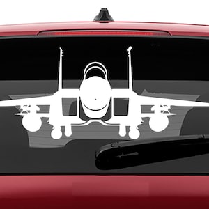 F-15E Strike Eagle Vinyl Decal | McDonnell Douglas Military Jet Sticker for Car, Laptop, Water Bottle, Tool Box | USAF Aviation Gift
