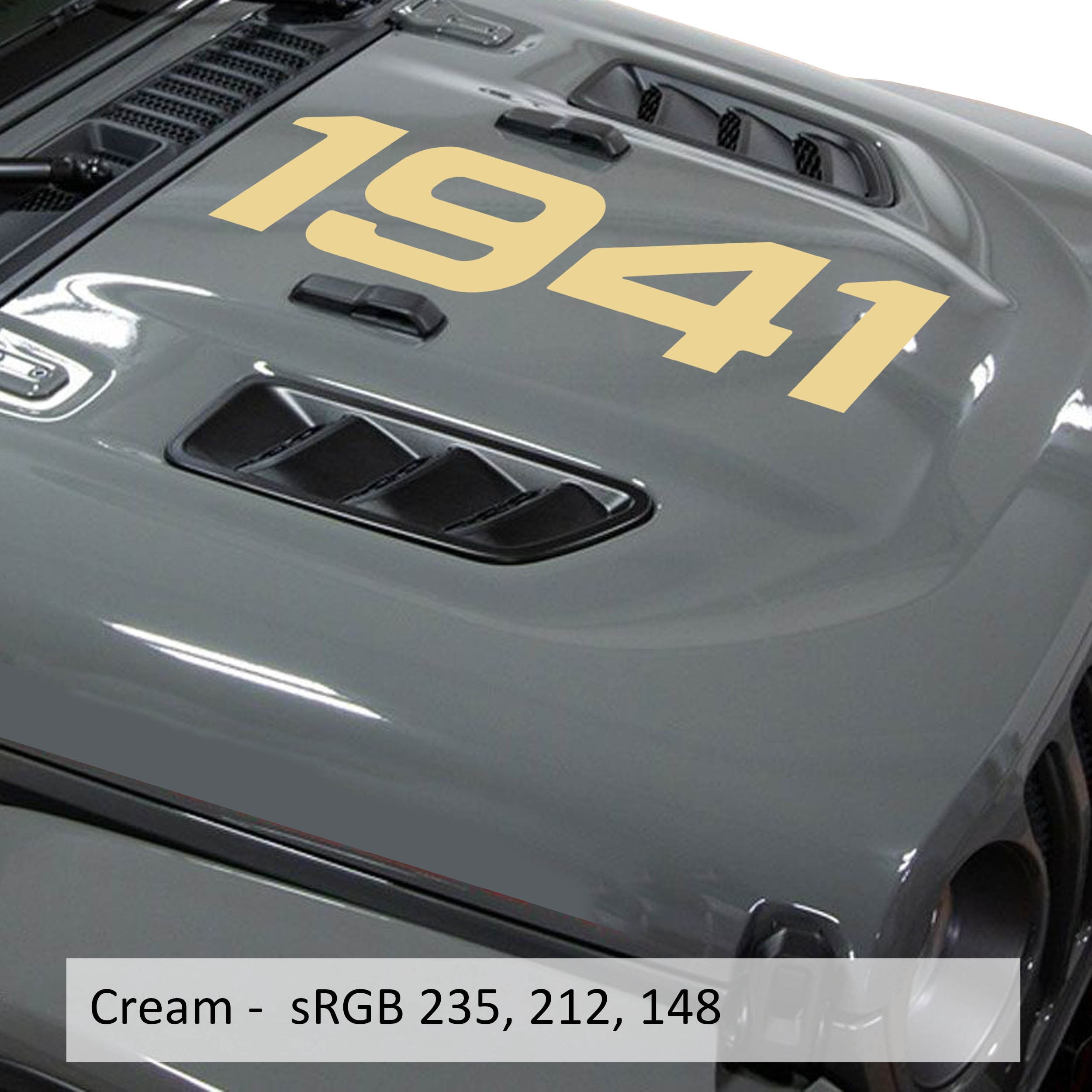 1941 2-Layer Blackout Vinyl Hood Decal