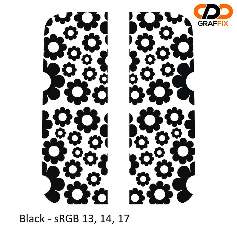 Daisy Pattern Side Window Vinyl Decal Set - Fits 2018+ Jeep Wrangler ...