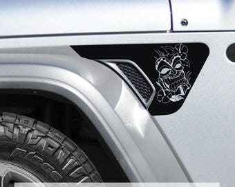 Tiki Island Mask Fender Vent Vinyl Decal - Fits Jeep Wrangler JL/Jeep Gladiator JT 2018+