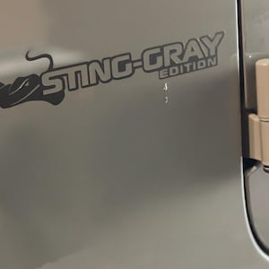 Sting-Gray Edition Vinyl Transfer Fender Decals, Custom Off-Road Graphics for Jeep Wrangler JL and Gladiator JT, Durable Unique Design