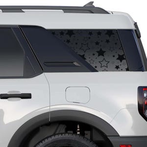 Starfield Pattern Rear Quarter Window Decals Fits 2021+ Bronco Sport
