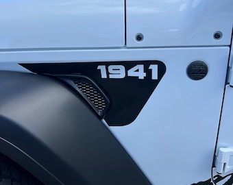 1941 Fender Vent Vinyl Decal - Fits Jeep Wrangler JL/Jeep Gladiator JT 2018+