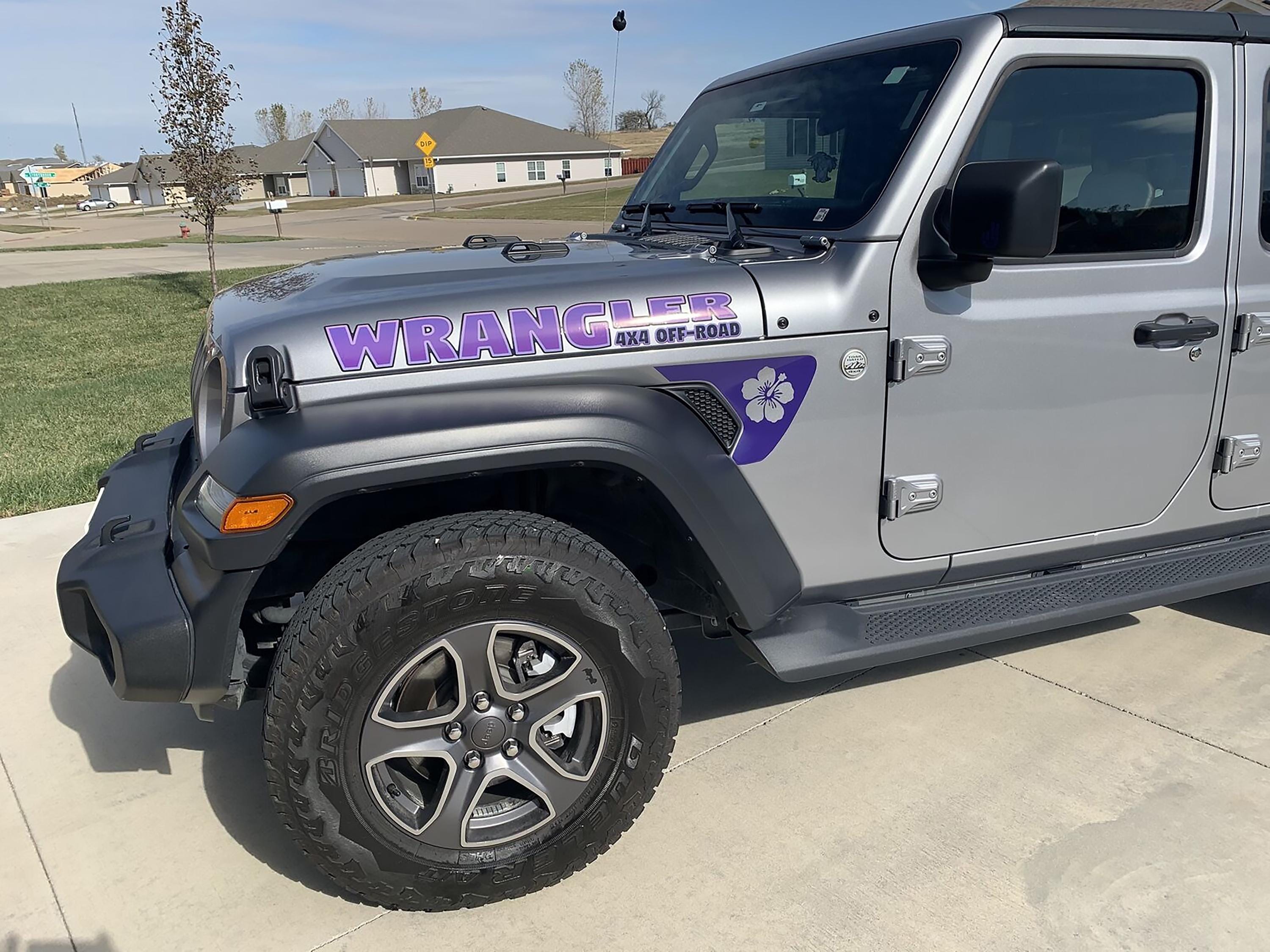 Custom Hood Lettering Custom Text Hood 2-color Vinyl Decals - Fits Jeep Wrangler or Gladiator ...