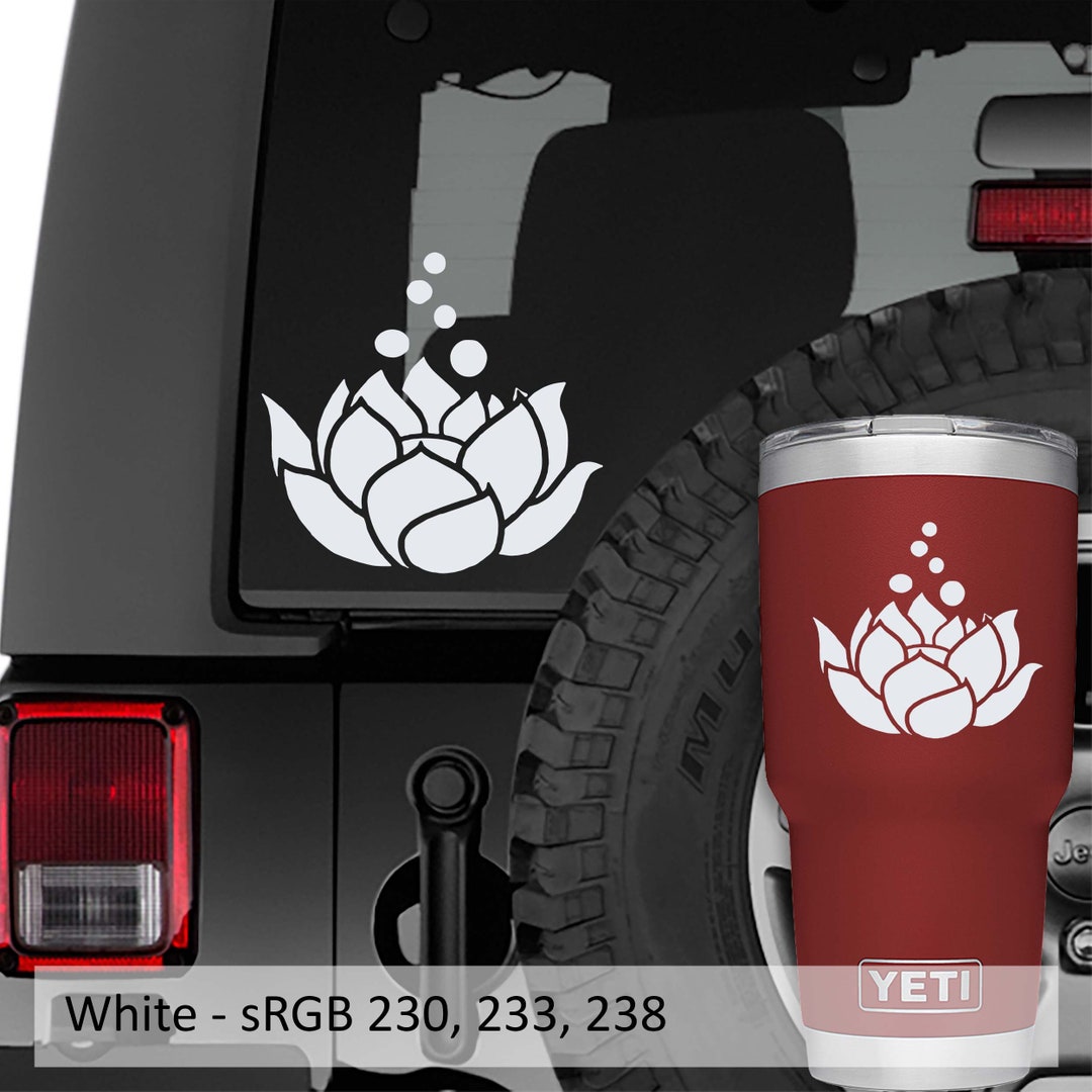 Lotus Nyo Sticker Yoga Lotus Vinyl Decal, Blooming Flower Sticker (water Bottle, Laptop ...