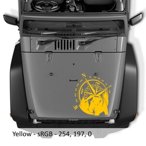 Calcomanía de vinilo de transferencia con brújula de oso negro, diseño gráfico de aventura al aire libre para autos, ventanas y portátiles, diseño personalizado duradero. imagen 8