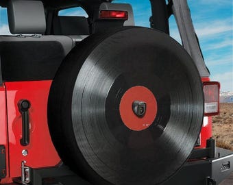 Spare Tire Vinyl Record Cover With Backup Camera Hole Option For Wranglers, Broncos All Tire Sizes Available Full Color Print Camping Gift