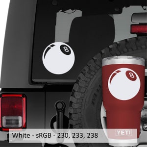 8 Ball Pool Vinyl Decal Sticker | Billiards Car, Laptop, Water Bottle, or Game Room Graphic | Classic Cue Sports Gift