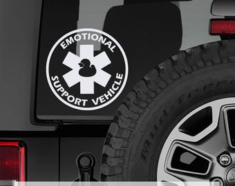 Vehicle Decal: Emotional Support Duck - Durable Off-Road Vinyl