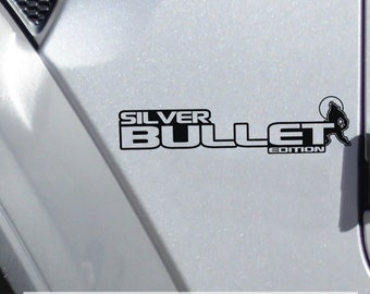 Silver Bullet Edition Vinyl Transfer Fender Decals, Custom Off-Road Graphics for Jeep Wrangler JL and Gladiator JT, Durable & Unique Design