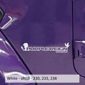 Purple Reign Edition Vinyl Transfer Fender Decals, Custom Off-Road Graphics for Jeep Wrangler JL and Gladiator JT, Durable Unique Design