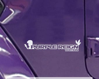 Purple Reign Edition Vinyl Transfer Fender Decals, Custom Off-Road Graphics for Jeep Wrangler JL and Gladiator JT, Durable Unique Design