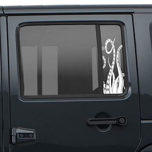 Set tentakelpatroon zijruit vinylstickers Jeep Wrangler JKU 2006-2017 Aangepast offroad-ontwerp