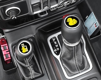 Rubber Ducky Gear 4x4 Shifter Vinyl Overlay Graphic Fits Jeep Wrangler 2018-2025 Gladiator 2020-2025 Cute Offroad Interior Decal