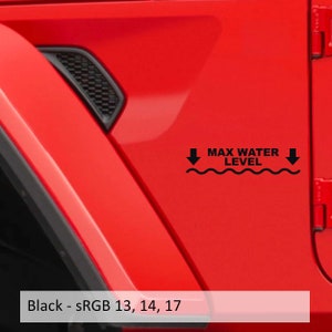 最大水位ビニールデカールセット | RV、ボート、タンク、クーラー、ジャグ用最大充填ラインステッカー | ユーティリティマーキングデカール（2枚セット）