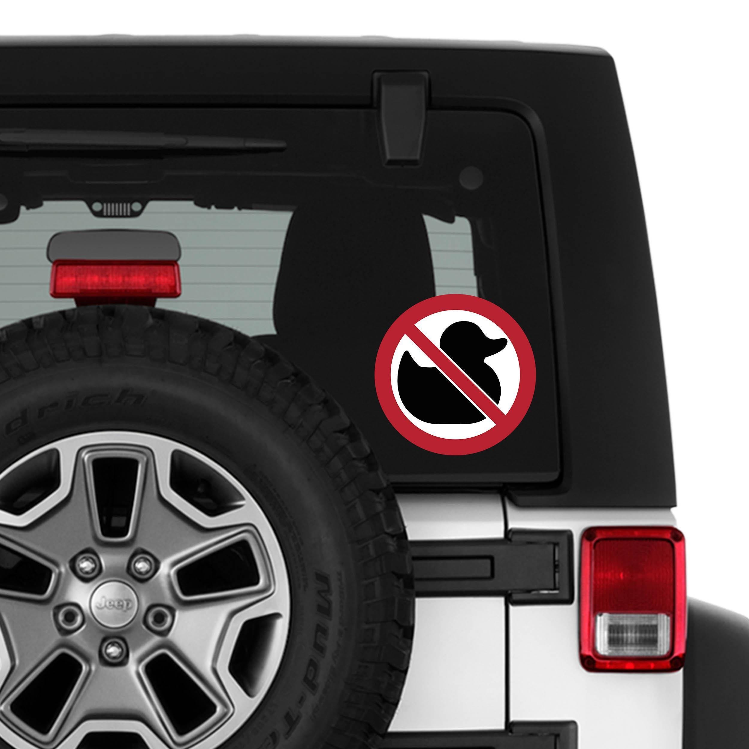 No Ducks Vinyl Sticker Funny Decal Anti Ducking Sticker for Car SUV ...