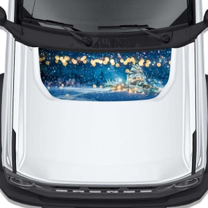 Kerst Wonderland Hood grafisch ontwerp sticker geschikt voor Ford Bronco 2021+