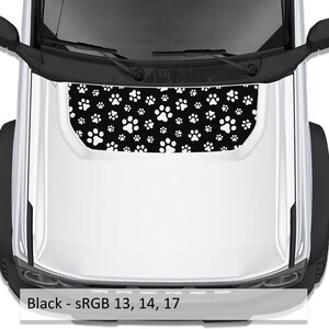 Puppy Dog Paw Print Blackout Hood Vinyl Decal Fits Ford Bronco 2021-2023
