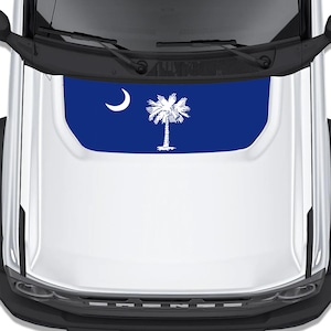 South Carolina Palmetto Moon State Flag Hood Graphic Design Decal Fits Ford Bronco 2021+