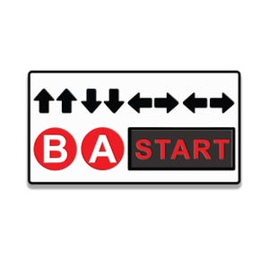 Extra Life Cheat Code Vinyl Sticker, Retro Video Game