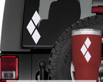 Calcomanía de vinilo de transferencia con triple diamante apilado de Harley, gráfico automotriz personalizado para automóviles, ventanas, computadoras portátiles, diseño duradero