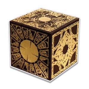 Hellraiser Puzzle Box Vinyl Sticker (Laptop, Water Bottle, Car Decal)