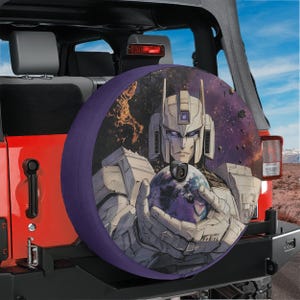 Spare Tire AstroBot Sentinel Cover With Backup Camera Hole Option For Wranglers, Broncos Tire Sizes Available Full Color Print Camping Gift