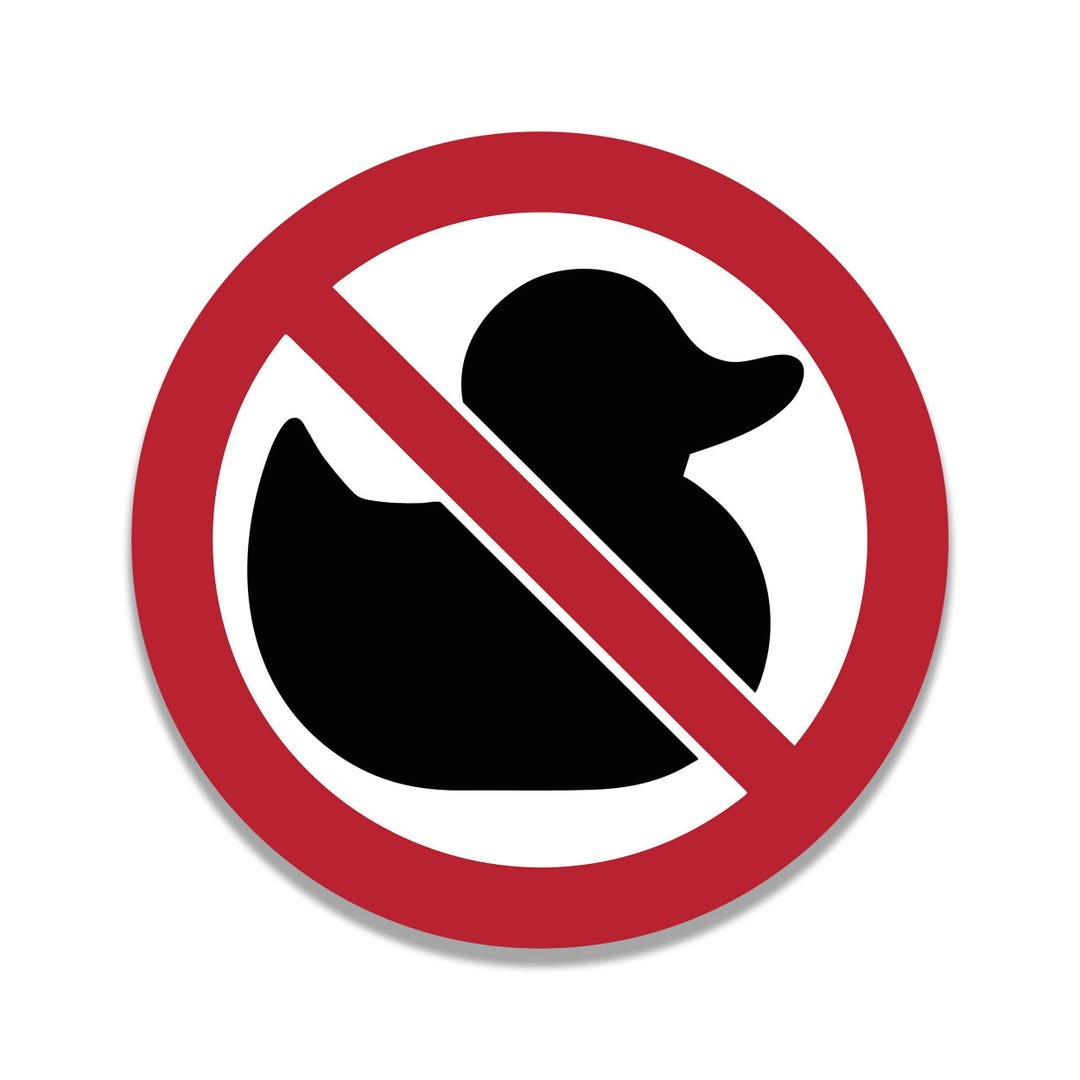 No Ducks Vinyl Sticker Funny Decal Anti Ducking Sticker for Car SUV ...