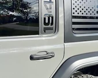 1941 Side Window Vinyl Decal Set for Jeep Wrangler JLU and Gladiator JT 2018 and Newer Patriotic Off-Road Graphic Durable Design