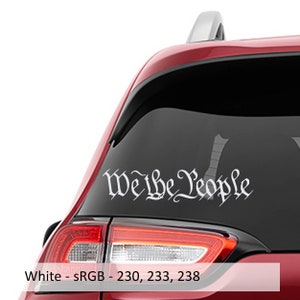 We The People Text Vinyl Decal Sticker