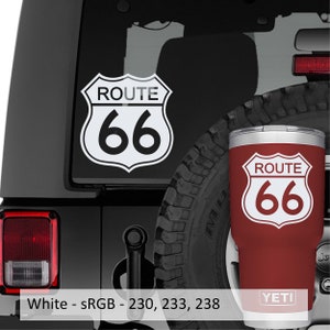 Route 66 Road Sign Vinyl Decal Classic American Highway Sticker for Cars Windows Laptops Durable Custom Design