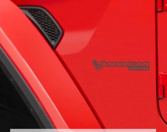 American Eagle Edition Vinyl Transfer Fender Decals, Custom Off-Road Graphics for Jeep Wrangler JL and Gladiator JT, Durable & Unique Design