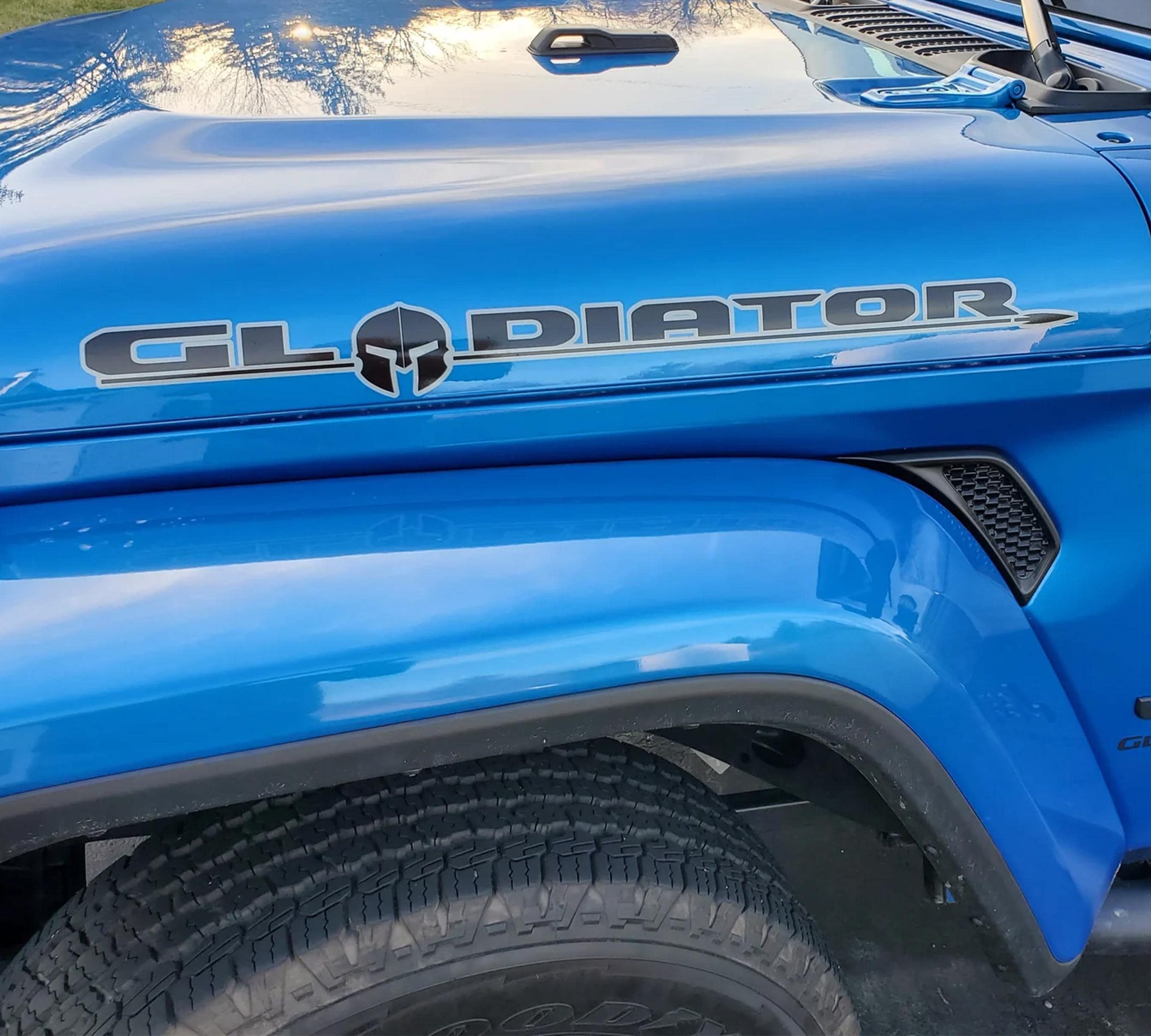 Custom Hood Lettering Custom Text Hood 2-color Vinyl Decals - Fits Jeep Wrangler or Gladiator ...