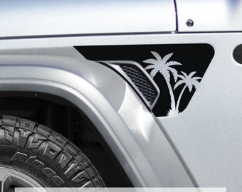 Palmetto Palme Vinyl Aufkleber - passend für Wrangler JL/Jeep Gladiator JT 2018+