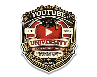 Certified YouTube Mechanic Funny Vinyl Sticker Mechanic Garage Humor Decal
