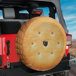 Spare Tire Buttery Round Cracker Stack Cover With Backup Camera Hole Option For Wranglers, Broncos All Tire Sizes Available Full Color Print