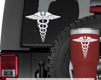 Caduceus Medical Symbol Vinyl Decal