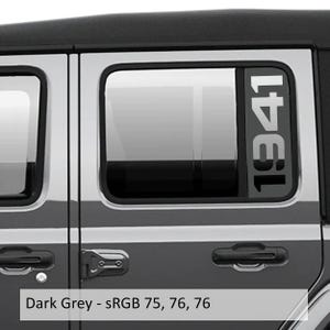 1941 Side Window Vinyl Decal Set for Jeep Wrangler JLU and Gladiator JT 2018 and Newer Patriotic Off-Road Graphic Durable Design image 3