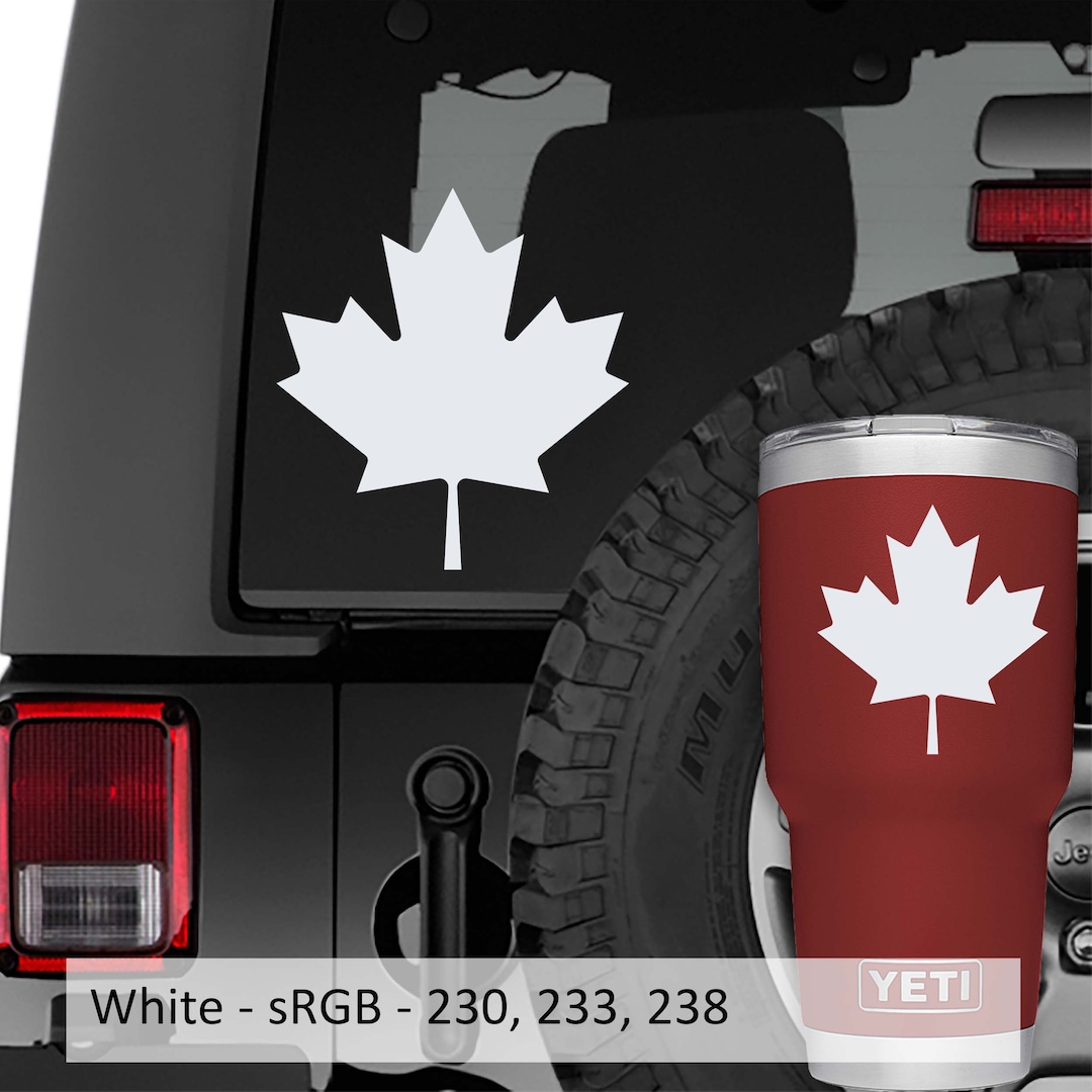 Maple Leaf Vinyl Decal Canada Maple Leaf Vinyl Window Decal Etsy
