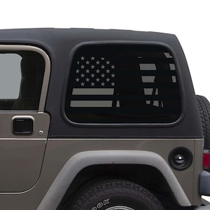 Amerikanische Flagge Fensteraufkleber SET - für Wrangler TJ Hardtop 1997 - 2006