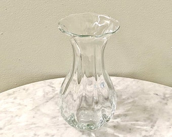 Vintage Orrefors Anemone Crystal Vase Made in Sweden - Home Decor
