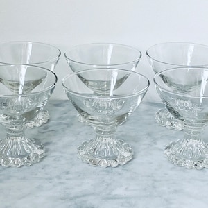 Vintage (Set of 4) Anchor Hocking "Boopie" Cocktail Coupe Cocktail Glasses 1950s - Barware - Bar Glasses - Glassware