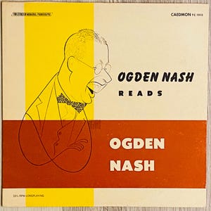 Ogden Nash - Ogden Nash lee Ogden Nash - 1953 - Caedmon Records - TC 1015 - Vinilo vintage LP
