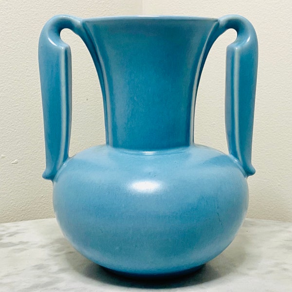 Vintage Stangl Blue Claire De Lune Double Handle Vase 3103 USA - Home Decor - Flower Vases - Gifts