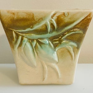 Vintage McCoy Square Jardiniere Planter - Flower Pot- Home Decor